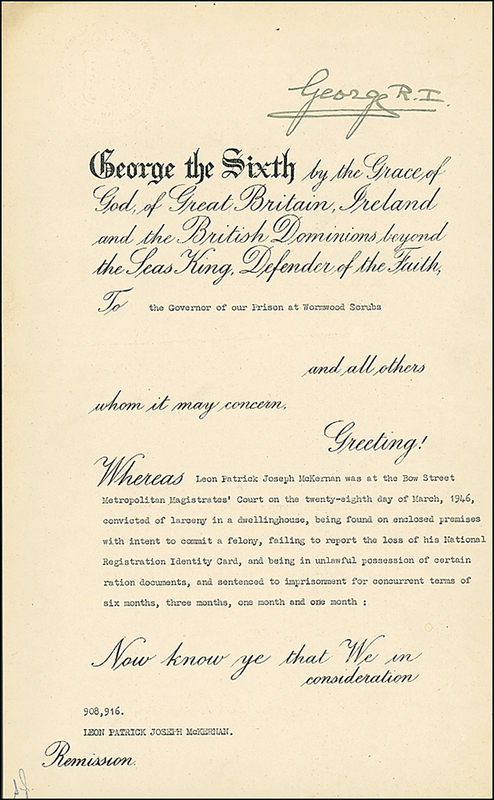 Lot 258 George VI