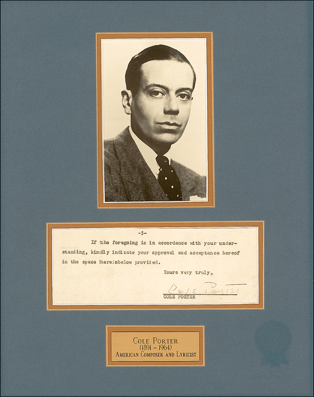 Lot 819 Cole Porter