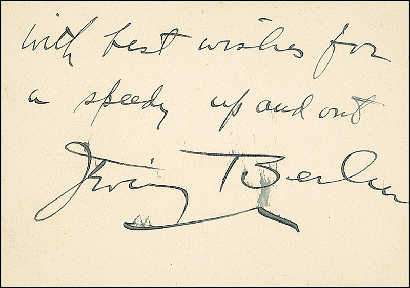 Lot 714 Irving Berlin