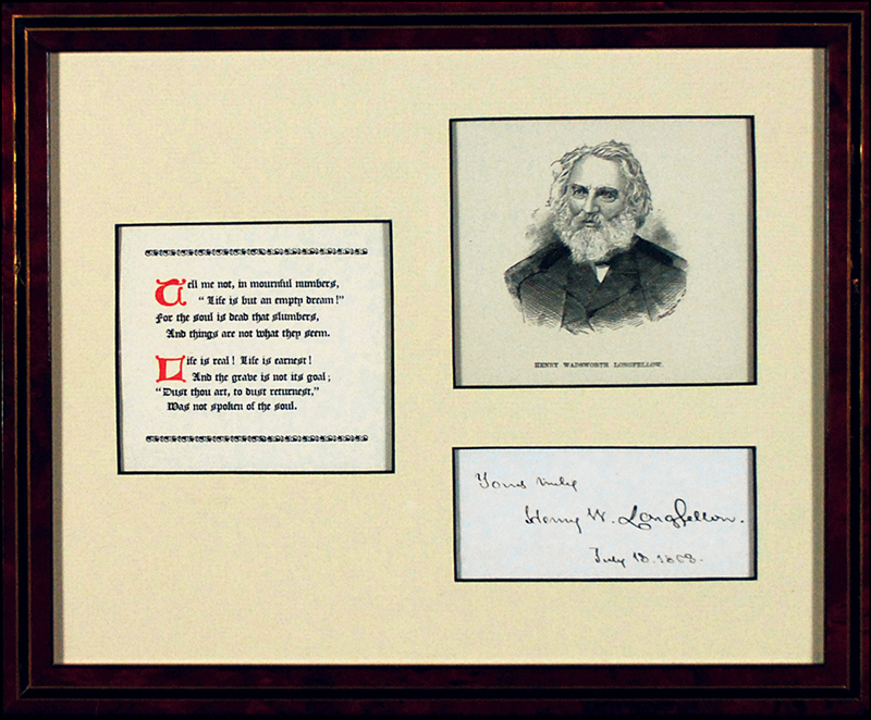 Lot 594 Henry Wadsworth Longfellow