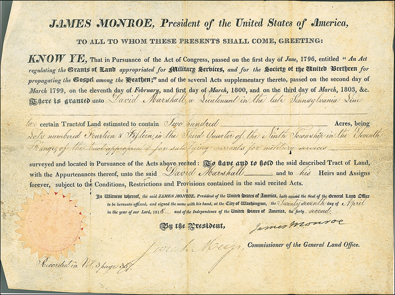 Lot 116 James Monroe