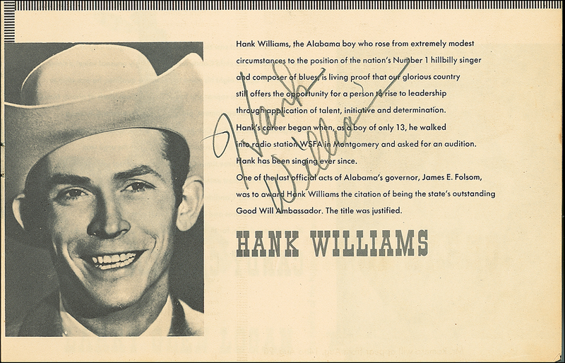 Lot 878 Hank Williams