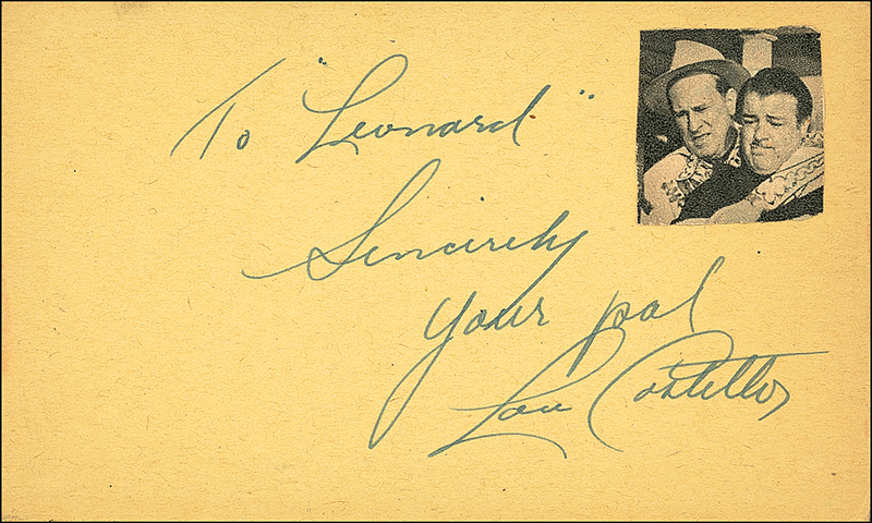 Lot 952 Lou Costello