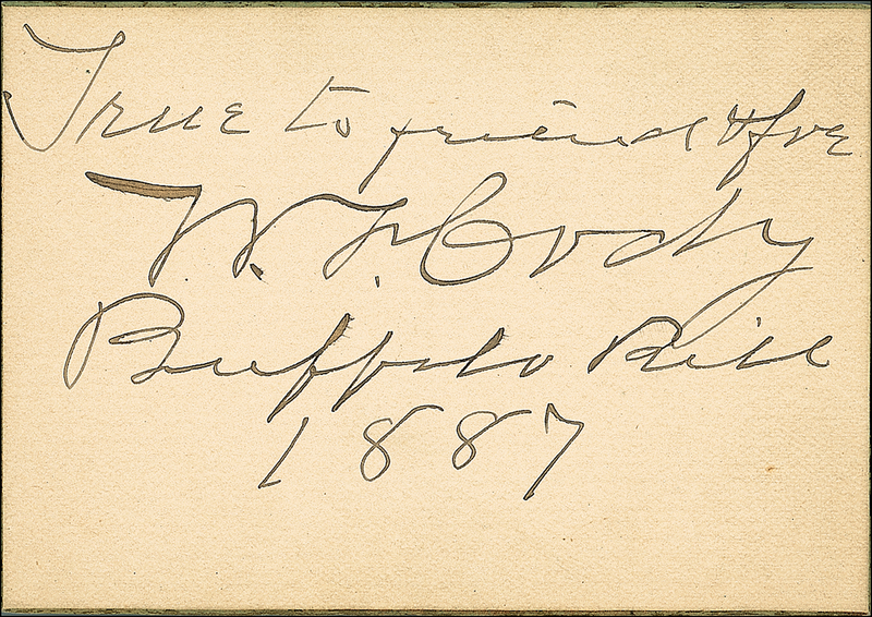 Lot 206 William F. “Buffalo Bill” Cody