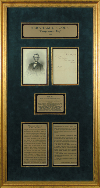 Lot 103 Abraham Lincoln