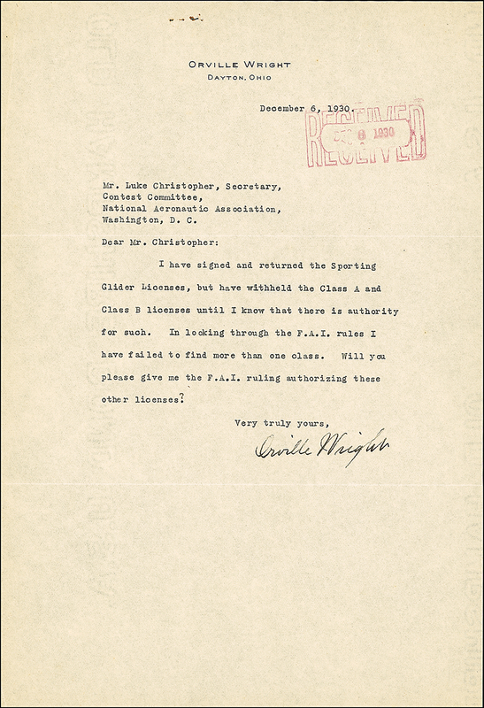 Lot 513 Orville Wright