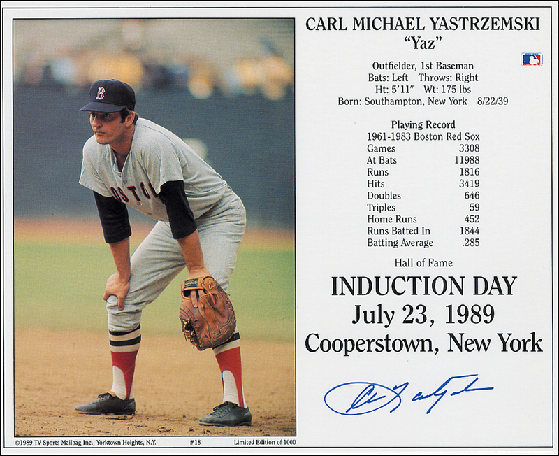 Lot 1307 Baseball Hall of Famers