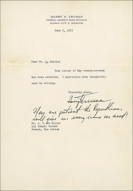 Lot 163 Harry S. Truman