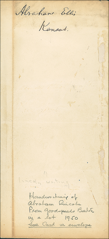 Lot 105 Abraham Lincoln