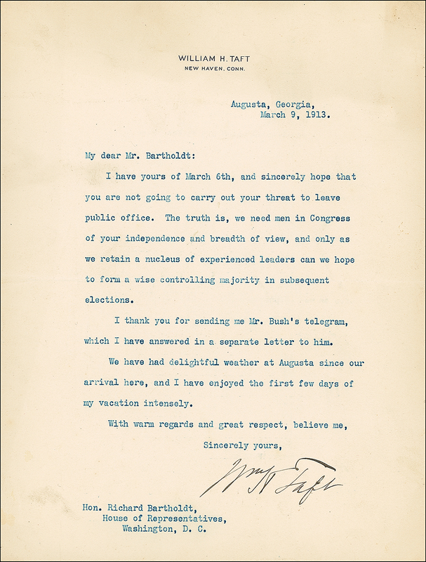 Lot 156 William H. Taft