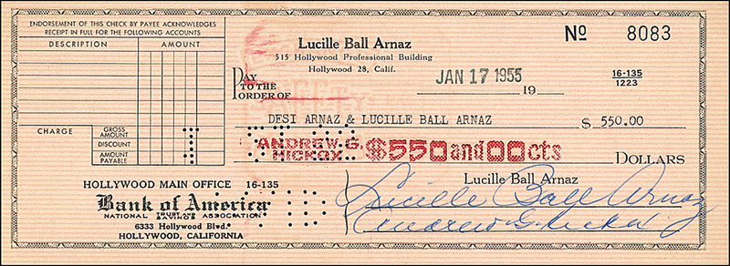 Lot 906 Lucille Ball and Desi Arnaz