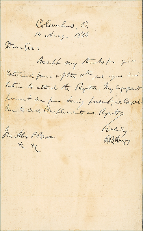 Lot 68 Rutherford B. Hayes