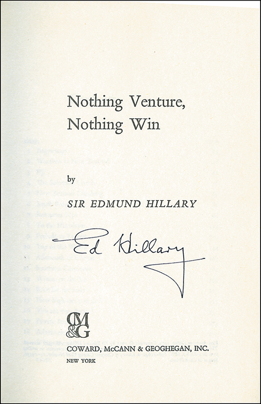 Lot 266 Edmund Hillary