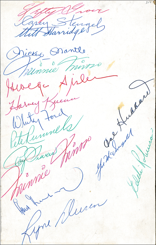 Lot 1312 Baseball Hall of Famers