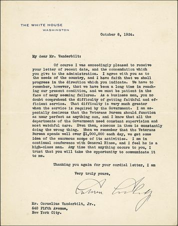 Lot #27 Calvin Coolidge