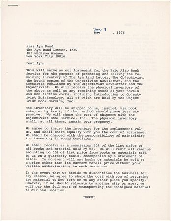 Lot #615 Ayn Rand - Image 1
