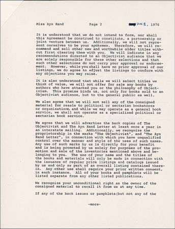 Lot #615 Ayn Rand - Image 2