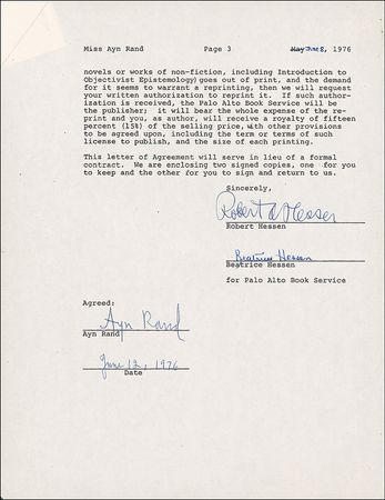 Lot #615 Ayn Rand - Image 3