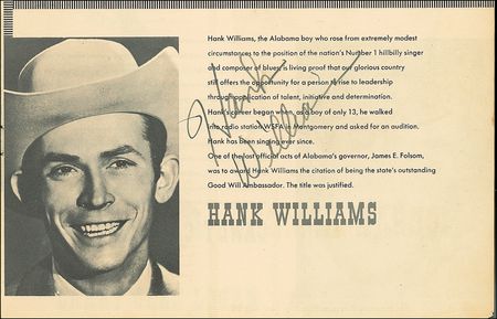 Lot #878 Hank Williams - Image 1