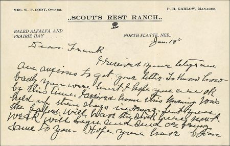 Lot #207 William F. “Buffalo Bill” Cody - Image 1