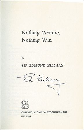 Lot #266 Edmund Hillary - Image 1