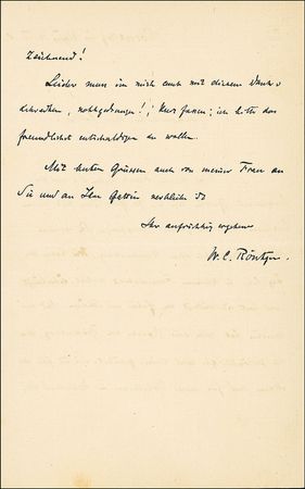 Lot #340 Wilhelm Röntgen - Image 2