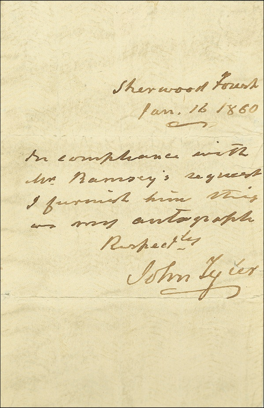 Lot 161 John Tyler