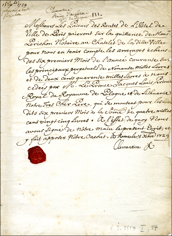 Lot 315 Maria Clementina Sobieski