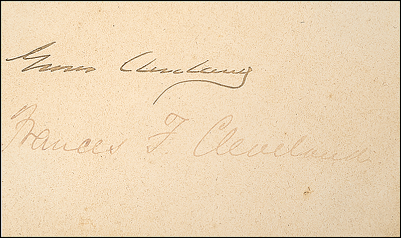 Lot 29 Grover and Frances Folsom Cleveland