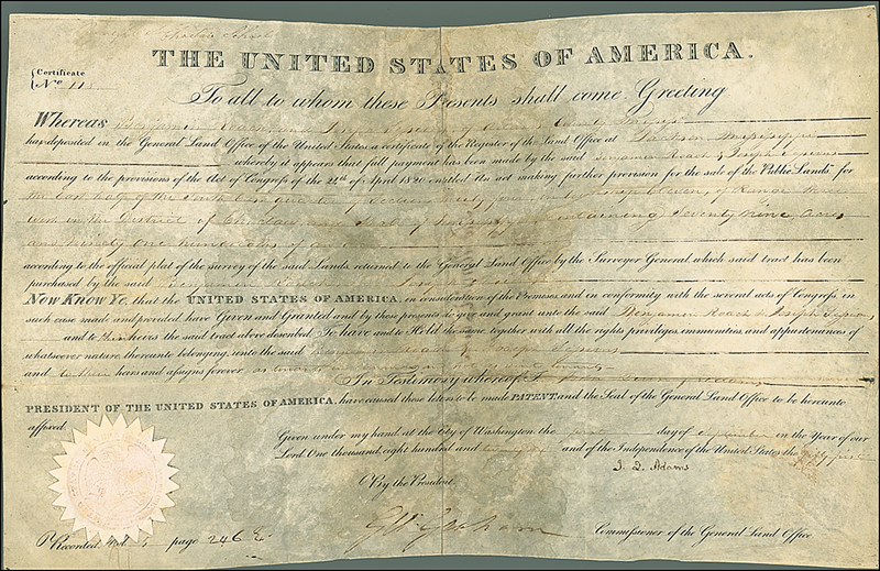 Lot 2 John Quincy Adams