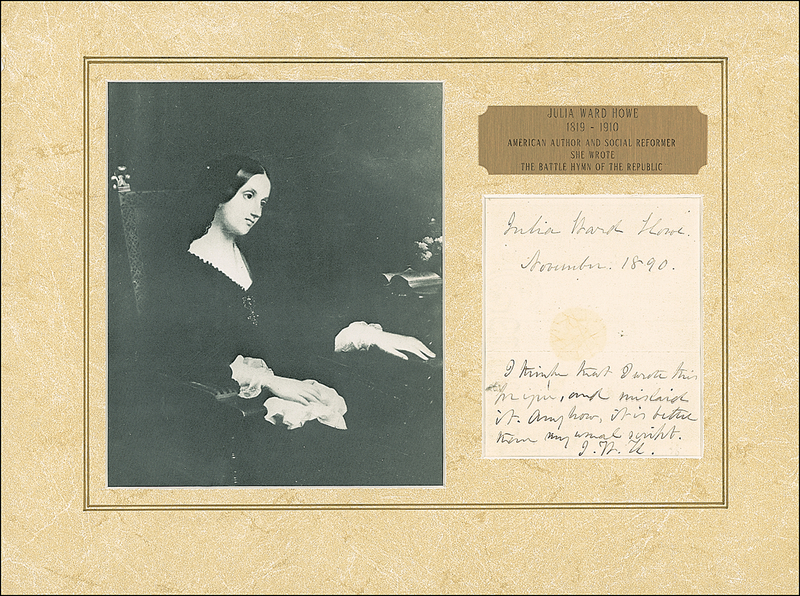 Lot 545 Julia Ward Howe
