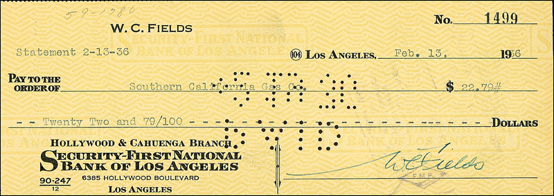 Lot 903 W. C. Fields