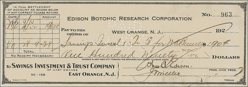 Lot 216 Thomas Edison