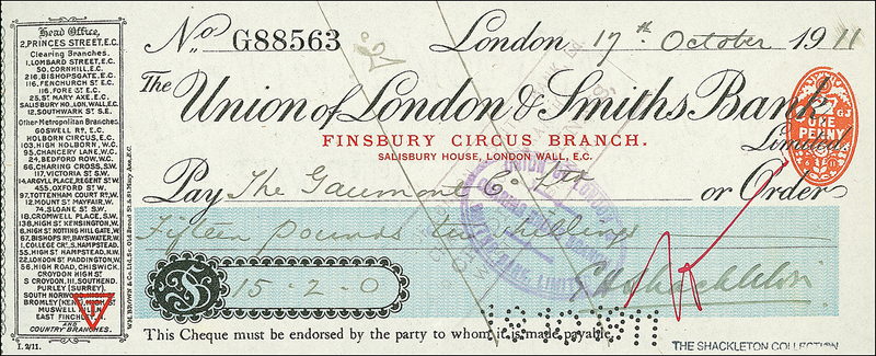 Lot 313 Ernest Shackleton