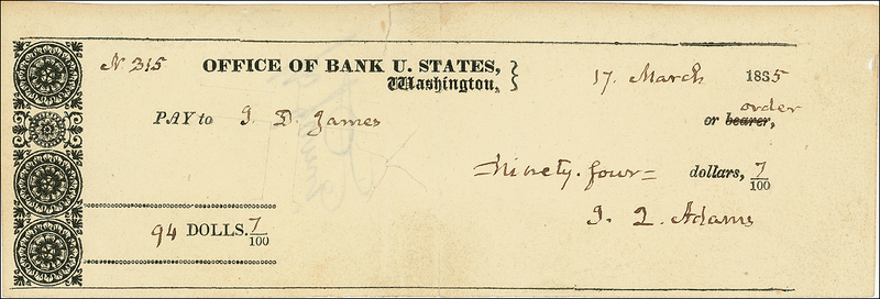 Lot 1 John Quincy Adams