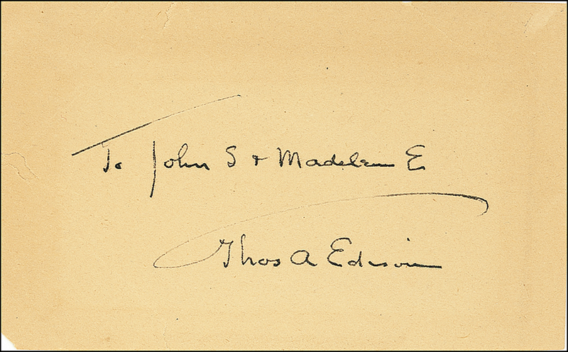 Lot 215 Thomas Edison