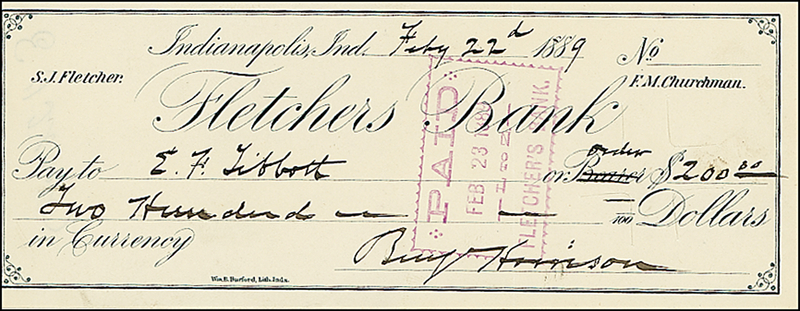 Lot 62 Benjamin Harrison