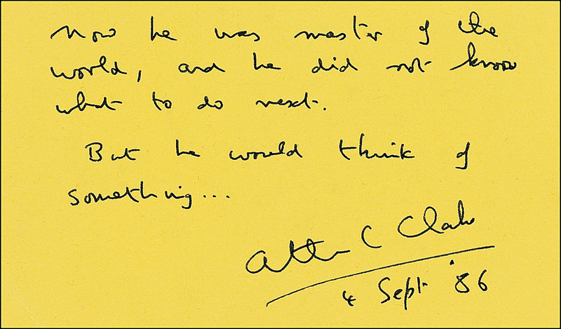 Lot 514 Arthur C. Clarke