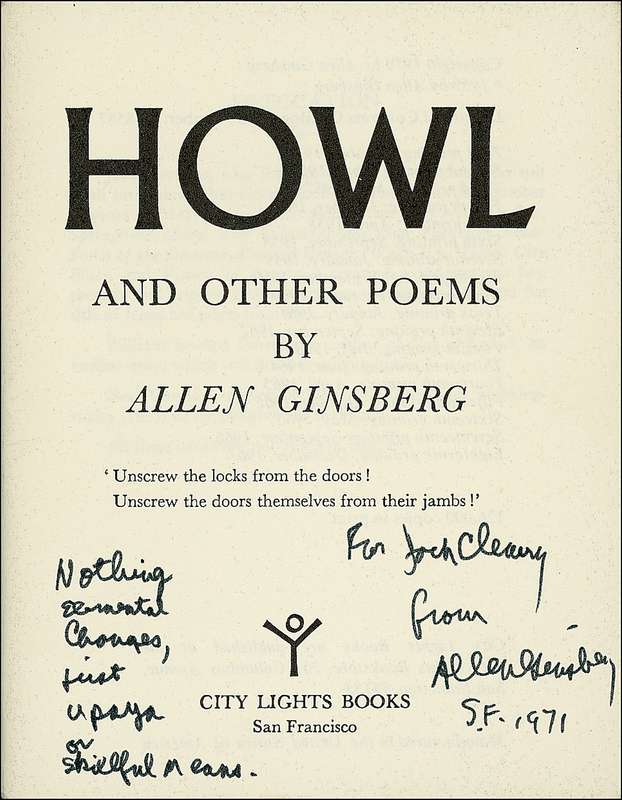 Lot 537 Allen Ginsberg