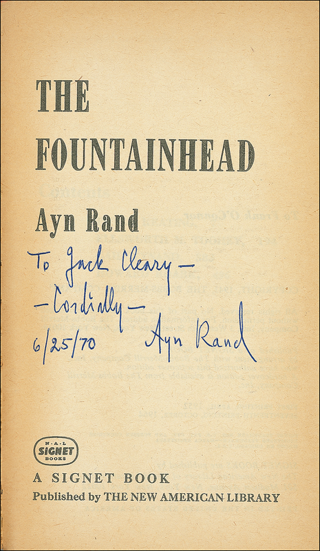 Lot 578 Ayn Rand