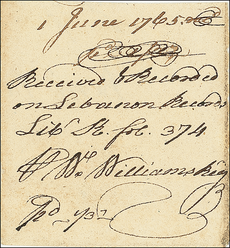 Lot 212 Declaration of Independence: Williams, William