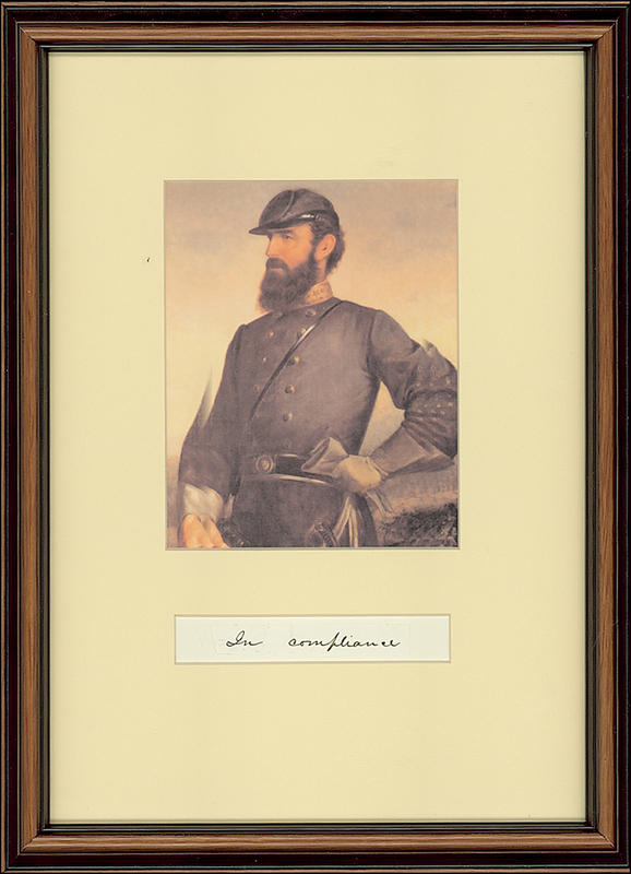 Lot 378 Thomas J. “Stonewall” Jackson
