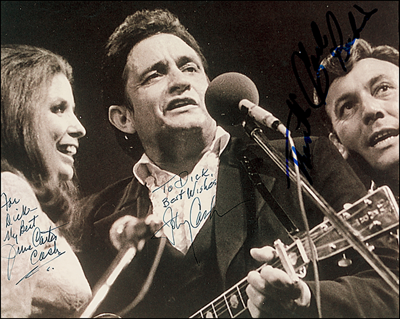 Lot 699 Johnny and June Carter Cash and Carl Perkins