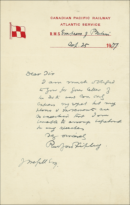 Lot 554 Rudyard Kipling