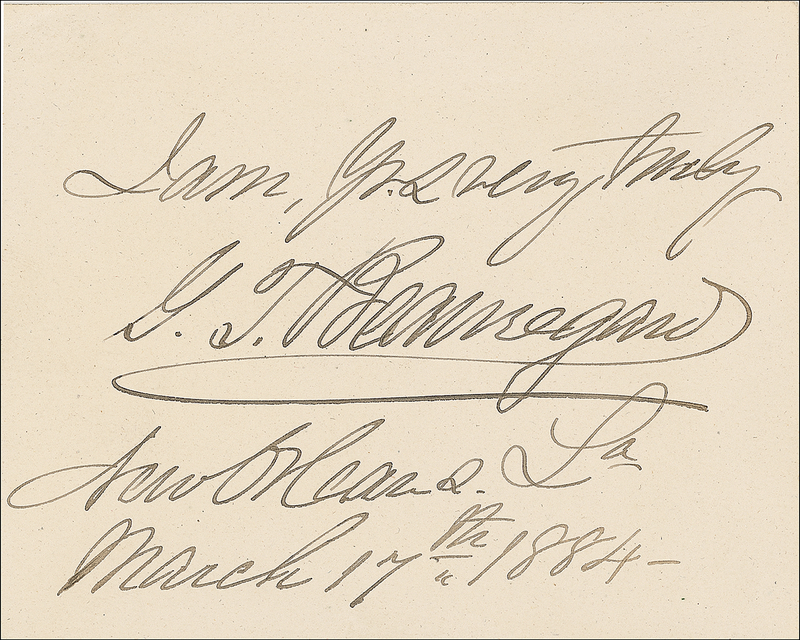 Lot 347 Pierre G. T. Beauregard