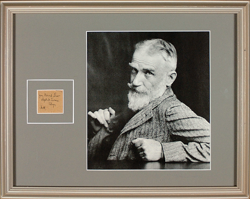 Lot 597 George Bernard Shaw