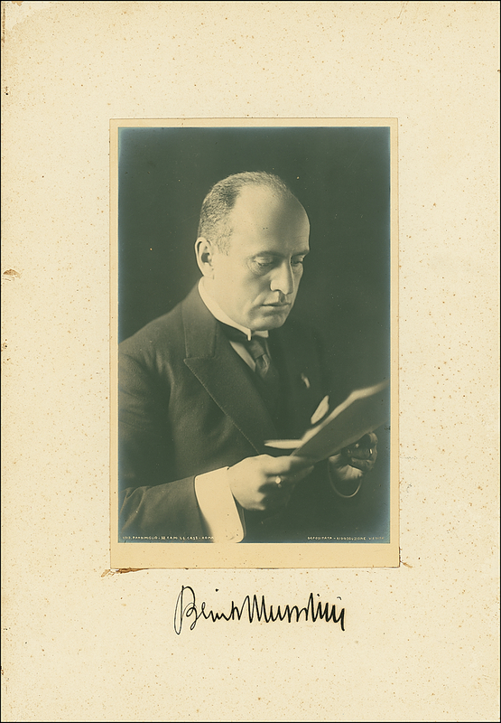 Lot 282 Benito Mussolini