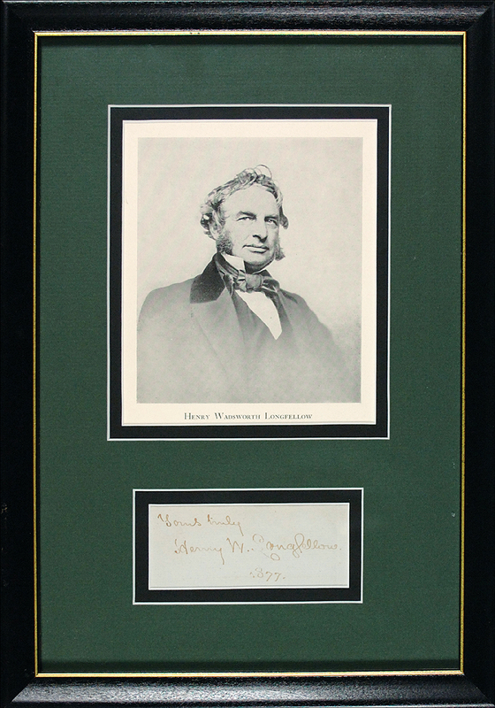 Lot 559 Henry Wadsworth Longfellow