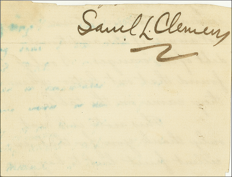 Lot 518 Samuel L. Clemens