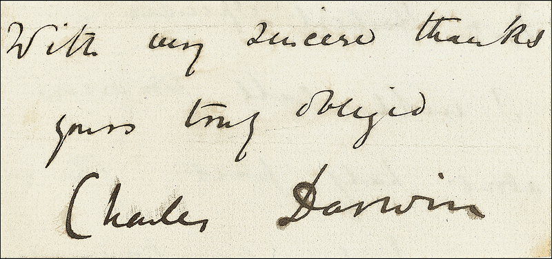 Lot 206 Charles Darwin